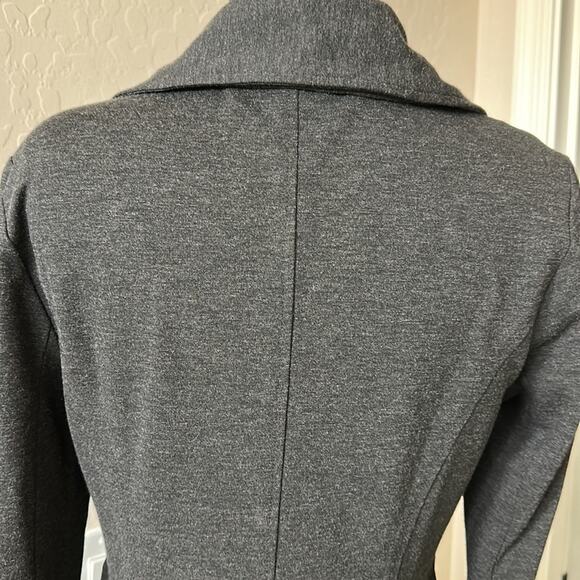 CAbi #648 Ponte Casablanca Knit Trench Coat Double Breasted Charcoal Gray Size S - Picture 10 of 13